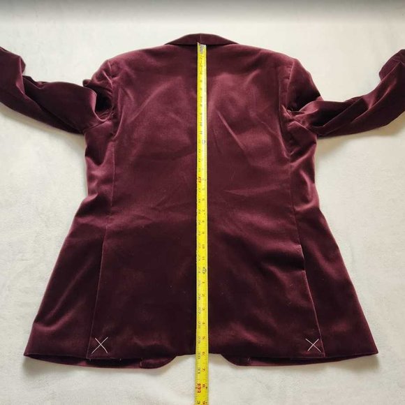New men's J Crew Ludlow slim-fit shawl-collar tuxedo jacket in red velvet blazer - Picture 6 of 13